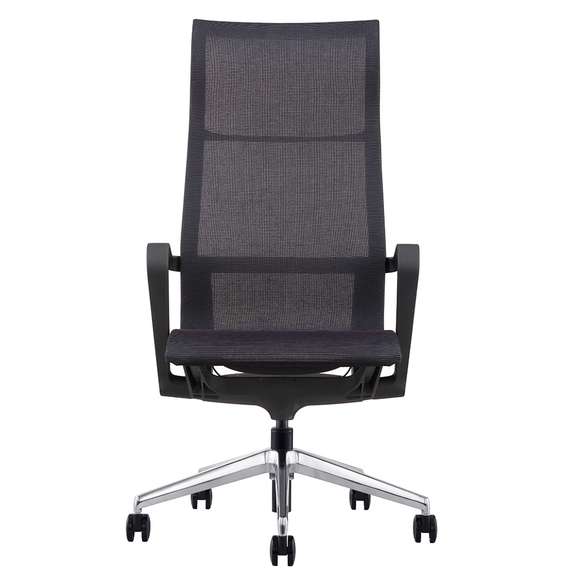 Офисное кресло PROV HB, черная сетка, база хром