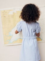 Платье школьное для девочки Next Q77-072, Белый, Голубой