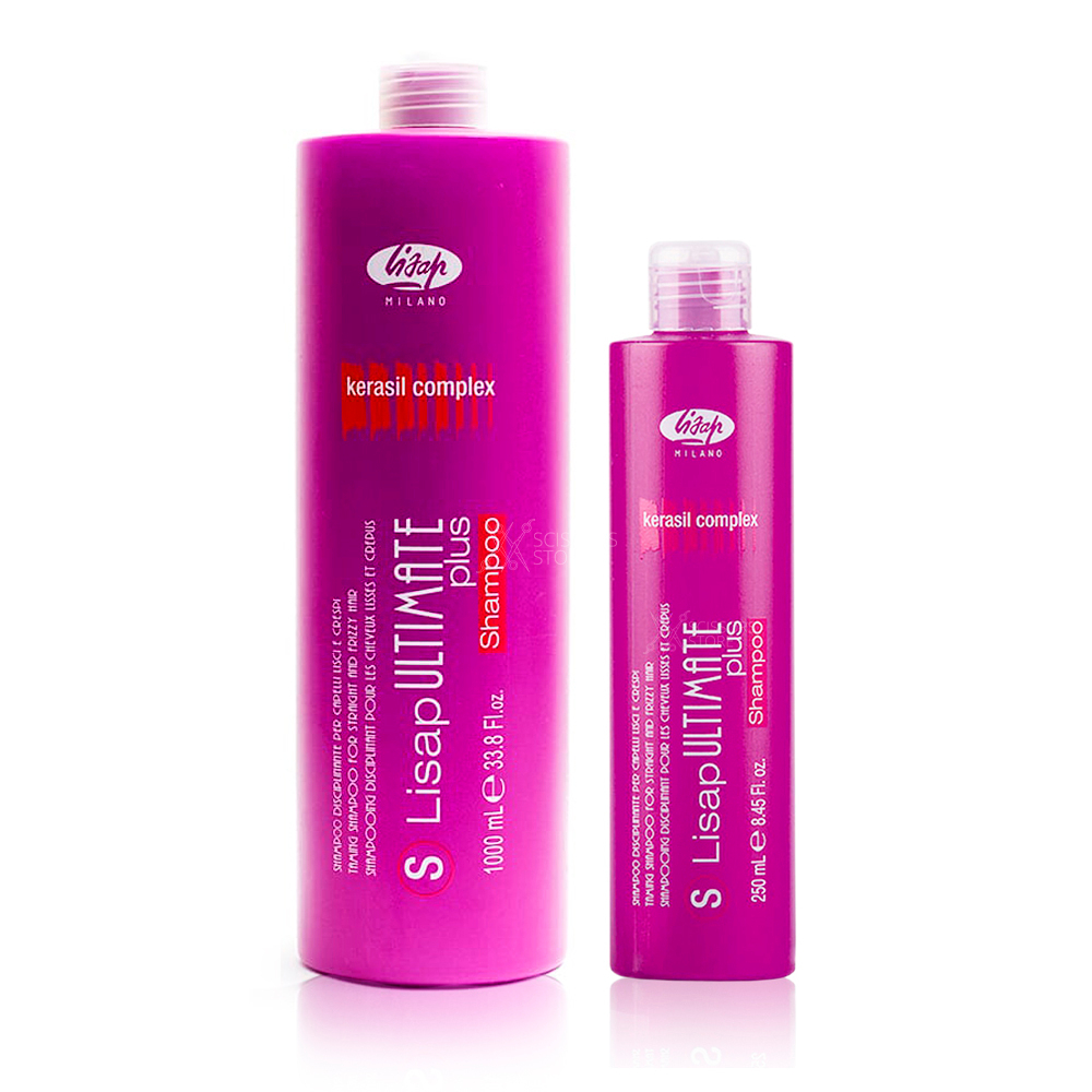 Шампунь кератиновый с разглаживающим действием для гладких и вьющихся волос Lisap Ultimate Plus Taming Shampoo for Straight and Curly Hair