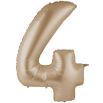 Шар фольгированный Цифра 4 101 см (Бежевый)