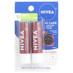 Nivea, Тонирующее средство для губ, ежевика, 2 пакетика, по 4,8 г (0,17 унции)