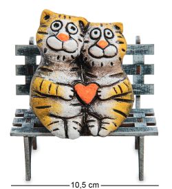 КоКо Шамель KK-707 Фигурка «Тигры парочка на скамейке» шамот