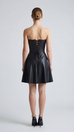 Платье корсетное праздничное кожаное