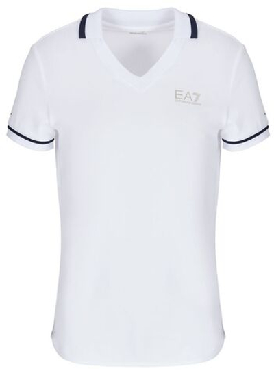 Женское поло EA7 Woman Jersey Polo Shirt - white