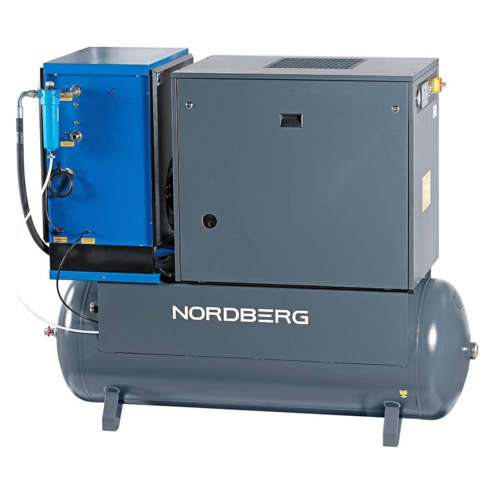 Компрессор винтовой, 11 кВт, 1400 л/мин, 10 бар, ресивер 500 л NORDBERG NCS500/1400-10