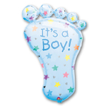 Шар Фольгированный Стопа мальчика голубая (Голубой)