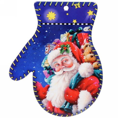 Подставка под горячее керамика «Варежка» 20*25см Дед Мороз