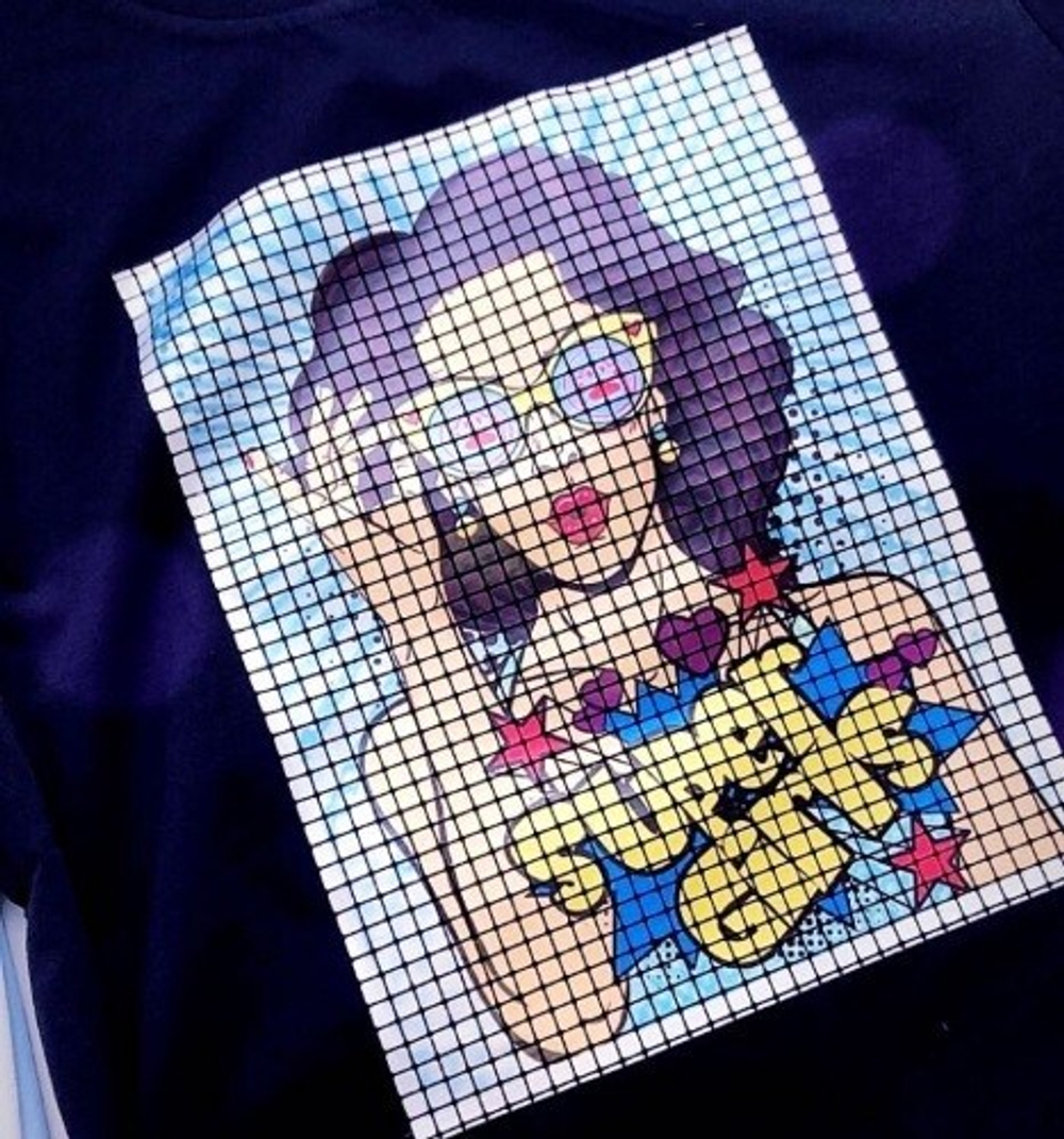 Металлизированная пленка, квадратиками (240*300mm), 1 лист