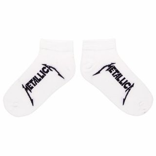 Носки Metallica белые короткие (1194)