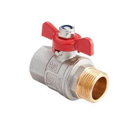 Кран шаровый полнопроходной MVI 3/4* (внутренняя / наружная резьба, ручка-бабочка)