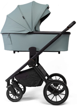 Детская коляска Peppy Monaco 3 в 1 с автокреслом Verona Beige Mint (мятный), рама черная