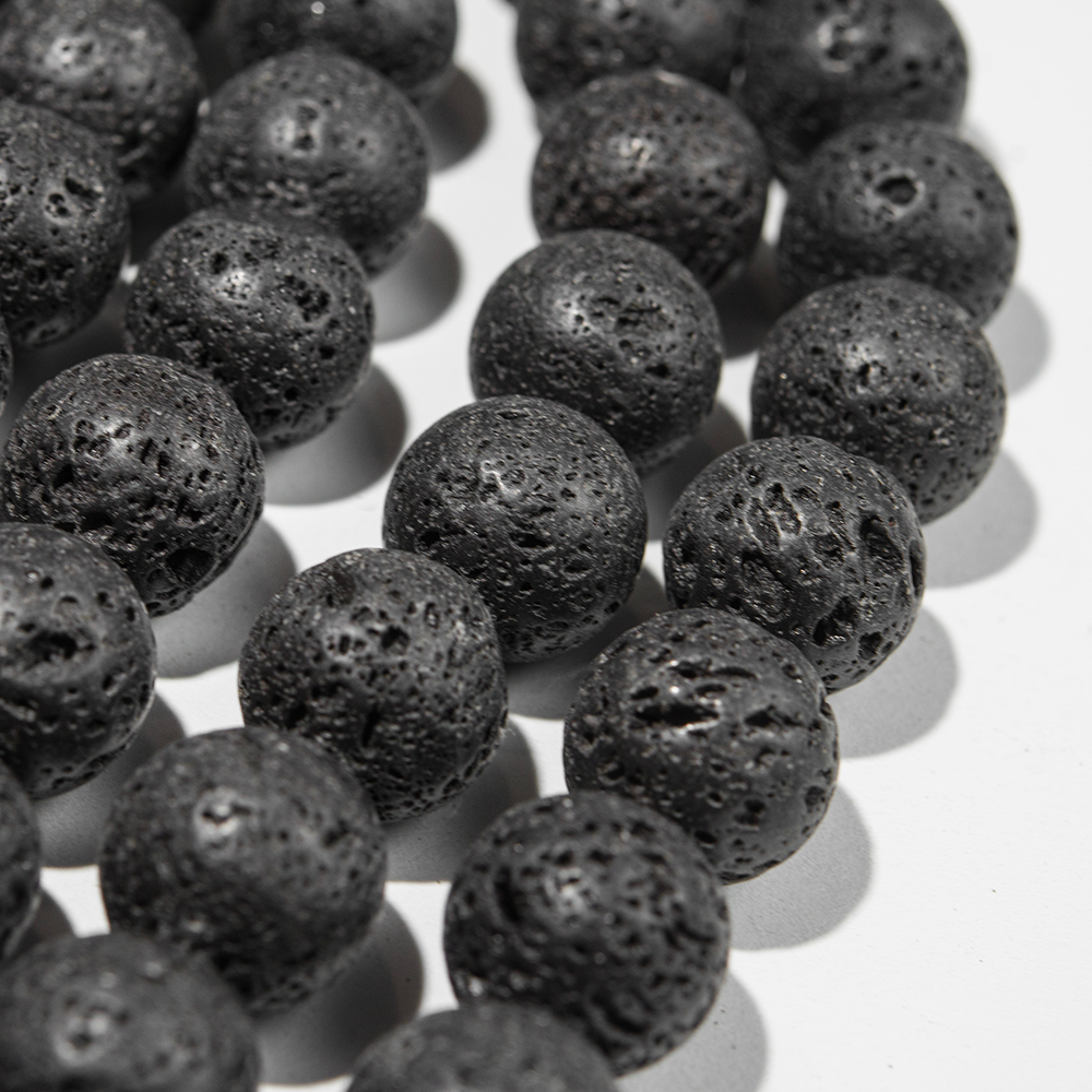 Лава вулканическая натуральная, 14,5мм, шар