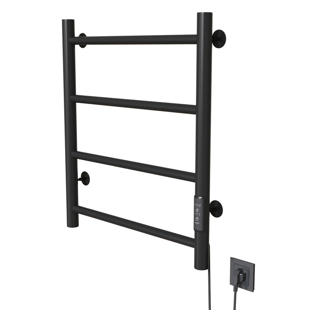 Полотенцесушитель MIXLINE VEGA  60х50 (таймер, 201 Вт, 4 перекладины) электрический ЧЕРНЫЙ