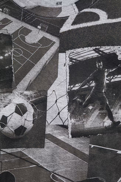 H&M Хлопковая футболка с принтом, серый