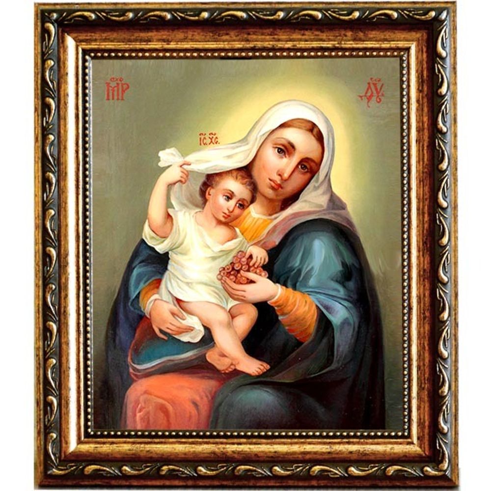 Покрывающая (Домодедовская) Икона Божьей Матери на холсте.