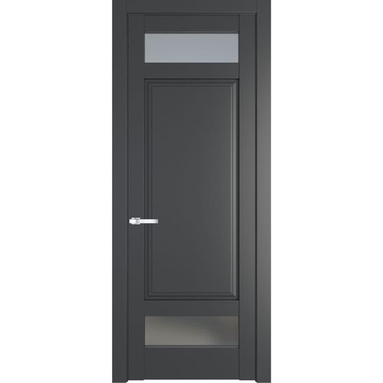 Межкомнатная дверь эмаль Profil Doors 4.3.4PD графит остеклённая