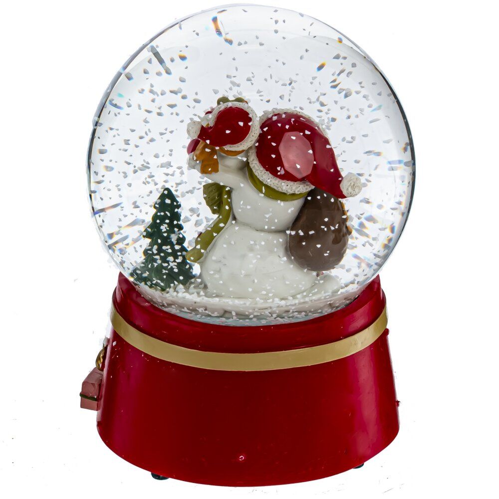 GAEM Фигурка декор в стекл шаре "Новый год" (вьюга), D10 см, L10 W10 H12,5 см