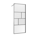 Душевая перегородка Walk-In VSW-1HC100CFGM, 1000*2000, вороненая сталь, стекло прозрачное/рифленое