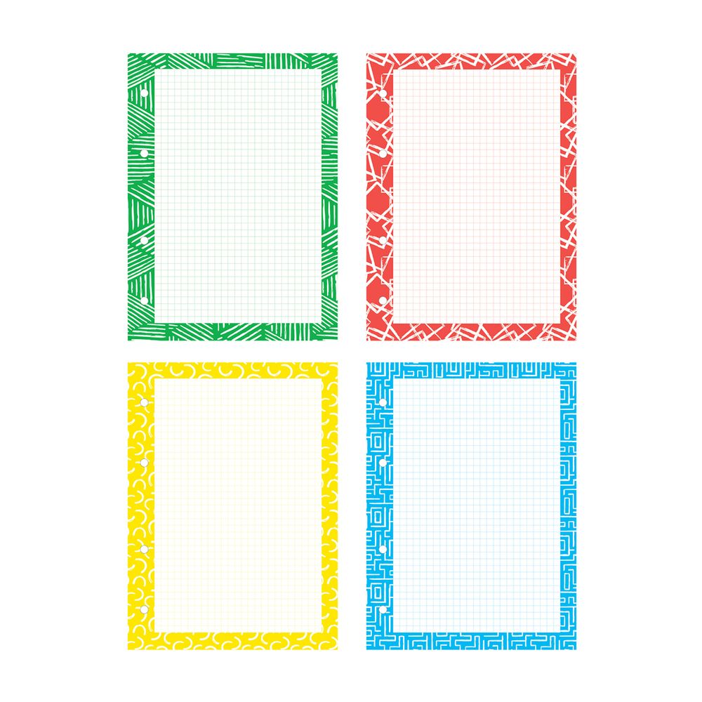 Сменный блок для тетрадей на кольцах А5, 200л., 4 цвета, BG