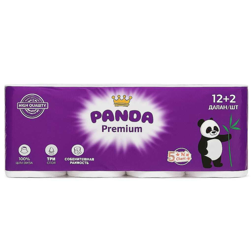 Туалетная бумага Panda Premium 14 шт