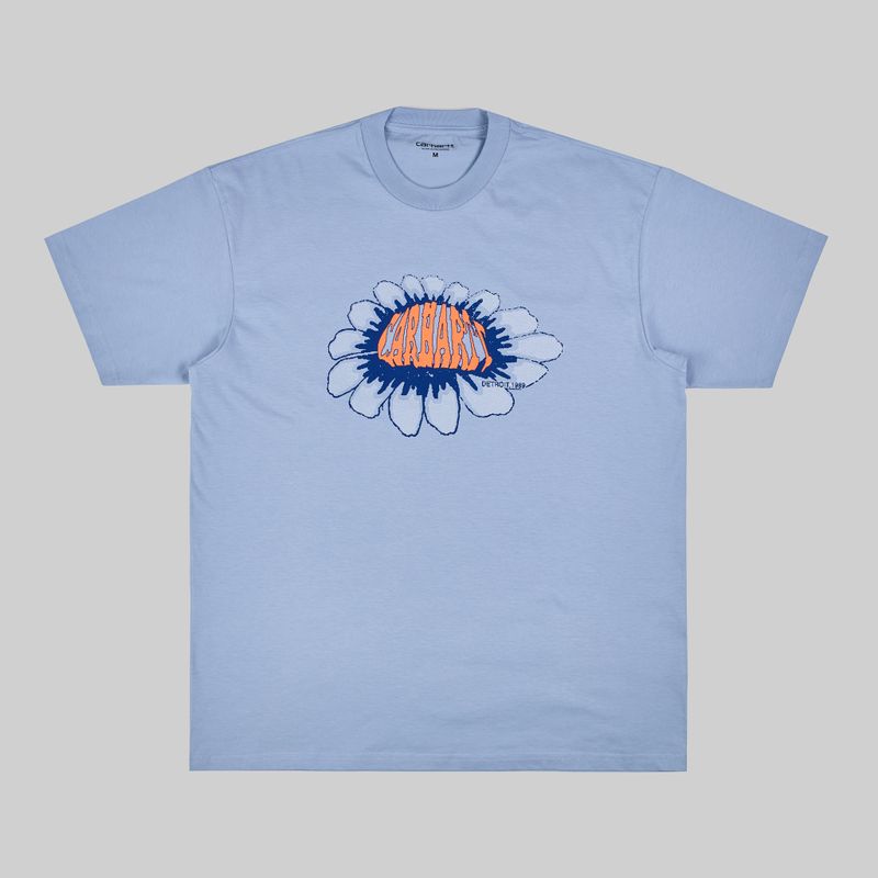 Футболка мужская Carhartt WIP Pixel Flower артикул:I033161_frosted_blue - купить в магазине Дайс
