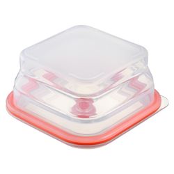 Контейнер для переноски и хранения силиконовый квадратный складной Silikobox, 600 мл, красный