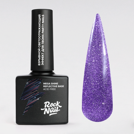Светоотражающая база RockNail Mega Shine Base 26 Glitterazzi, 10 мл.