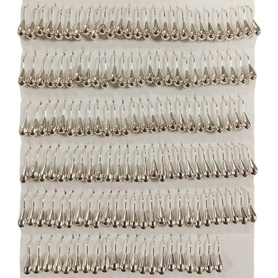 Мормышки вольфрамовые №2.5 Капля, цвет серебро, 0,25 гр.( набор 10 штук) цена указана за 1 штук