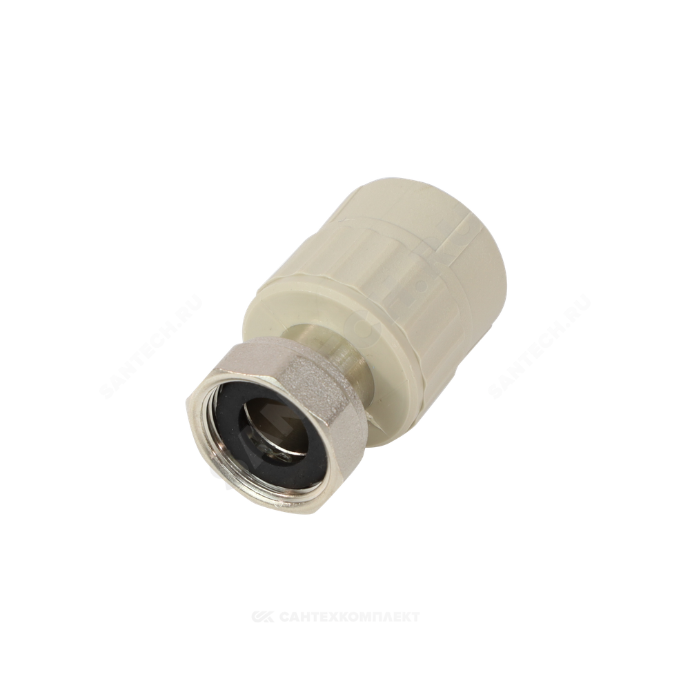 Муфта PP-R комбинированная серая Дн 25х3/4" с накидной гайкой VALFEX 10139025Г