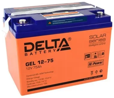 Аккумуляторы Delta GEL 12-75 - изображение 1 Аккумуляторы Delta GEL 12-75 - фото 1