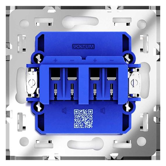 Розетка акустическая встраиваемая Voltum S70 4-местная, (белый глянцевый) VLS060301