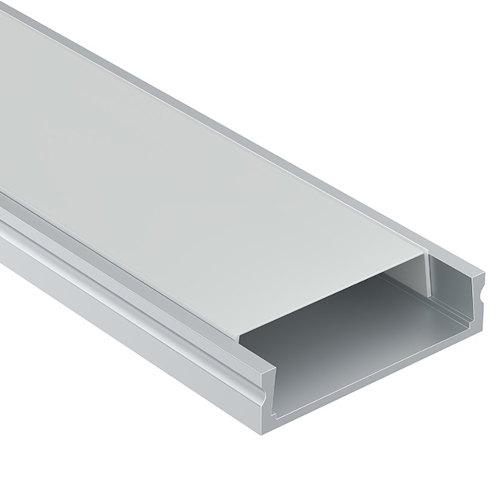 Алюминиевый профиль Maytoni накладной 24×6 (Серебро, 2 м), ALM002S-2M