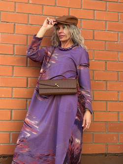 Платье / бочонок / трикотаж фиолетовый