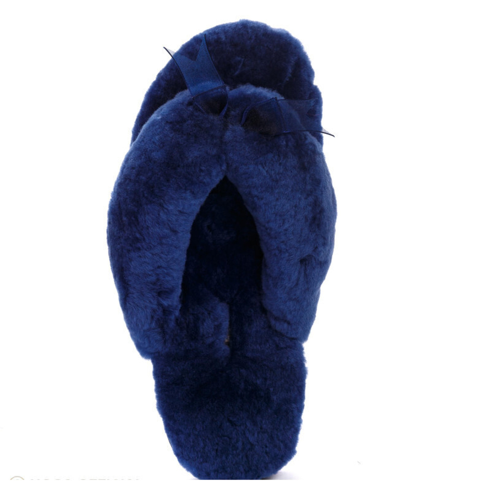 Ugg Fluff Flip Flop II — Navy blue