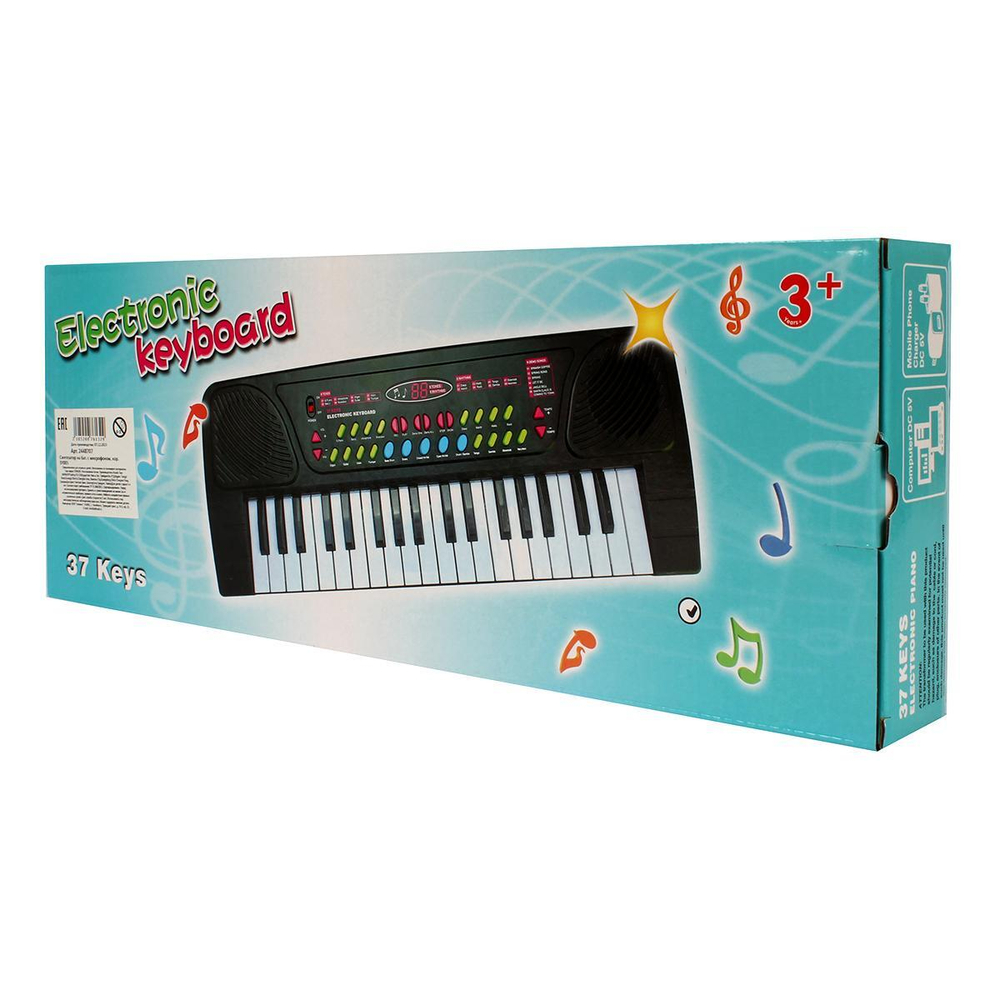 Синтезатор на бат. с микрофоном, коробка SY005