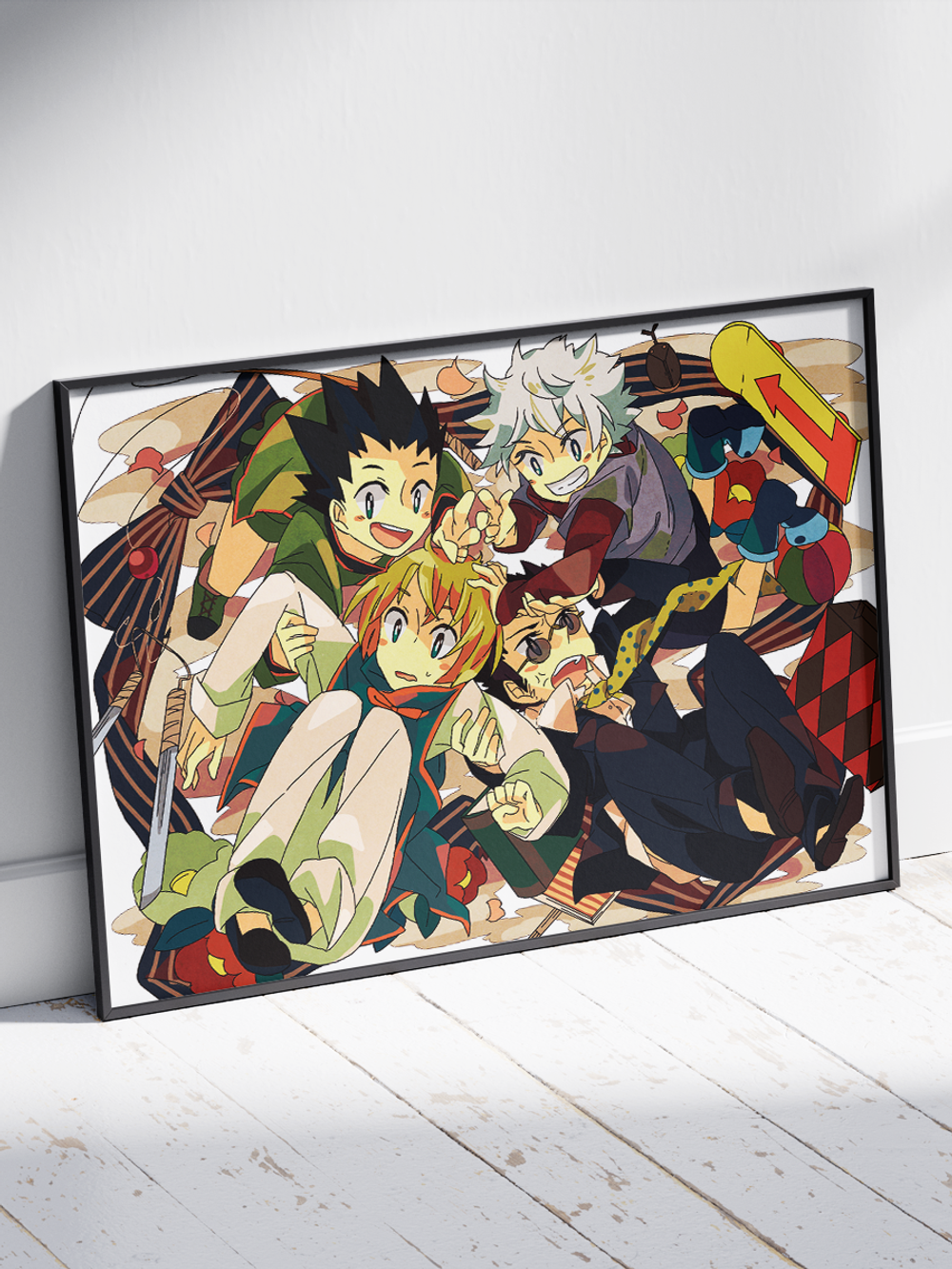 Постер плакат Персонажи Дурачатся Hunter X Hunter