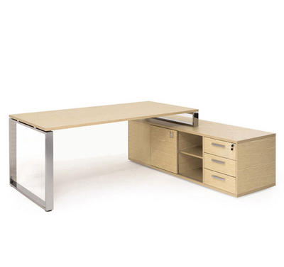 EXE Стол на оп.тумбе L189 DX ДУБ СВЕТЛЫЙ/ХРОМ