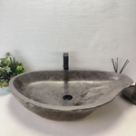 Раковина из речного камня RS-63638 (85*51*16) 0125