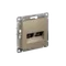 ATLASDESIGN РОЗЕТКА двойная компьютерная RJ45+RJ45 кат. 6А, механизм, ШАМПАНЬ