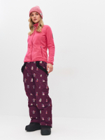 Брюки горнолыжные утепленные (бордовый\принт)