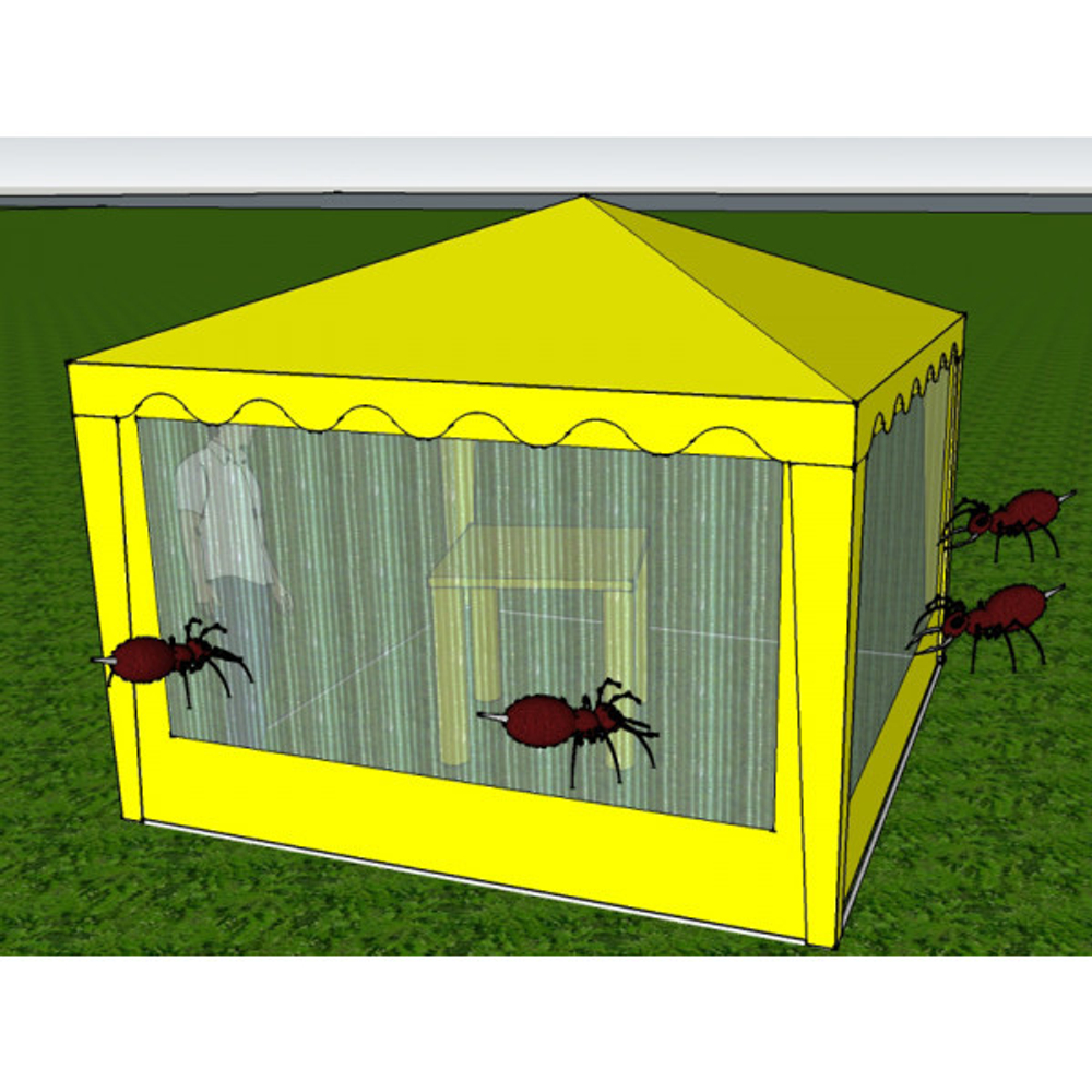 Стенка Митек с антимоскитной сеткой 3,0х2,0 (к беседке 3,0х3,0 и 6,0х3,0)