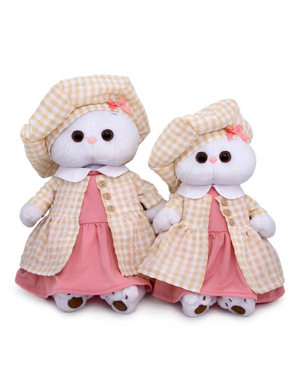 Мягкая игрушка Ли-Ли в летнем пальто в клетку 24 см