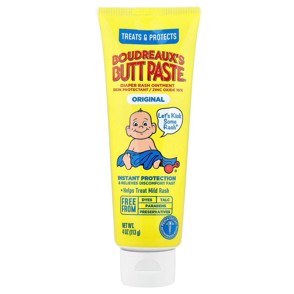 Boudreaux's Butt Paste, Мазь от подгузников, оригинальная, 113 г (4 унции)