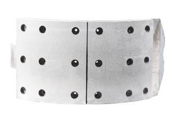 Колодка барабанного тормоза а/м КАМАЗ-ЕВРО 6440, 6520, 6522 ЛИТАЯ (накладка: короткая+короткая) (1шт.) ААЦ/ЗМД (г. Набережные Челны)