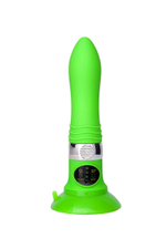 Вибратор зеленый со съемной присоской 5 режимов (19,5 см , зеленый) (Цвет: зеленый)