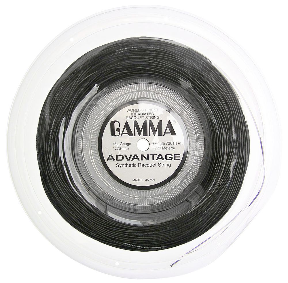 Теннисные струны Gamma Advantage (200 m) - black