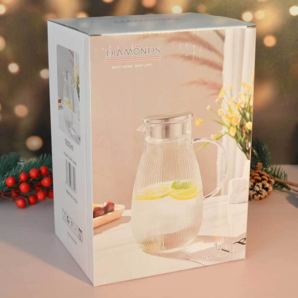 Кувшин с крышкой 1,8л, h22см, d8,5см, GPH-003B