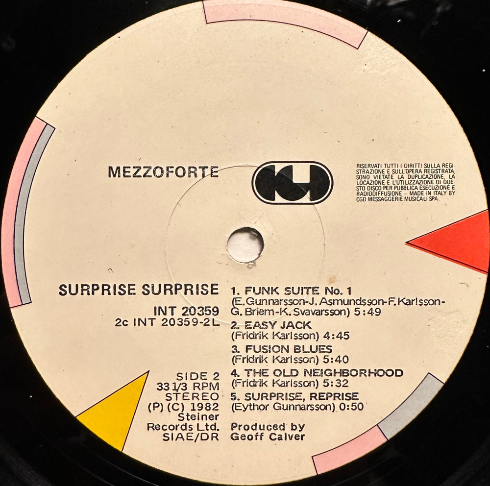 Mezzoforte - Surprise Surprise (Италия 1983г.)