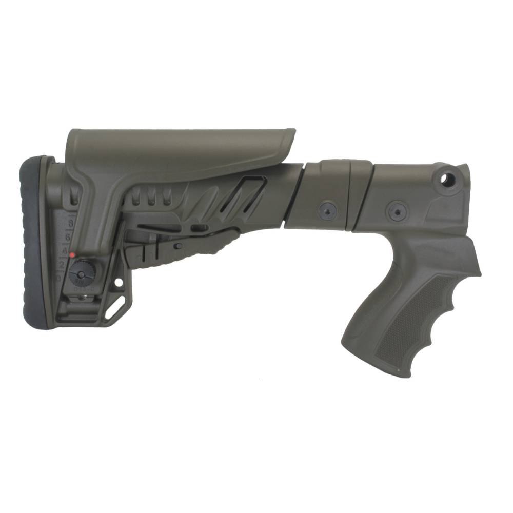 Приклад телескопический складной со щекой на МР-153, МР-133, DLG Tactical. Черный