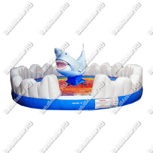 Надувной аттракцион Родео, акула+батут, "Акула 3", 5*5*3 м